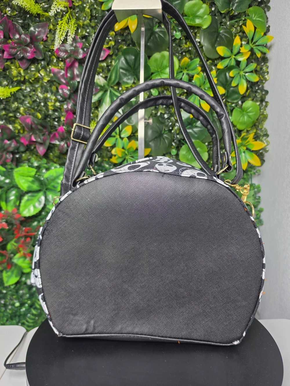 New Black Jack Character Round Crossbody Bag for Women